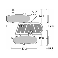 Pastilhas travão SUZUKI DR 650 / 750 / 800 / RG GAMMA / WOLF 200 / YAMAHA DT 125 TENERE / DTZ 125 TENERE - 635LS - SBS